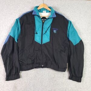 Vintage Abilene Christian Wildcats Jacket Mens Med Black Teal NCAA MV Sport 90s